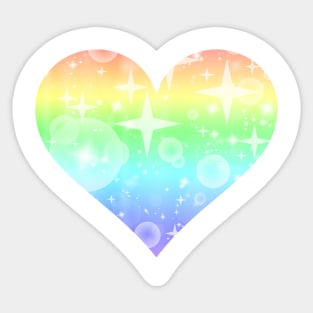 Kawaii Magical Pastel Rainbow Heart Sticker